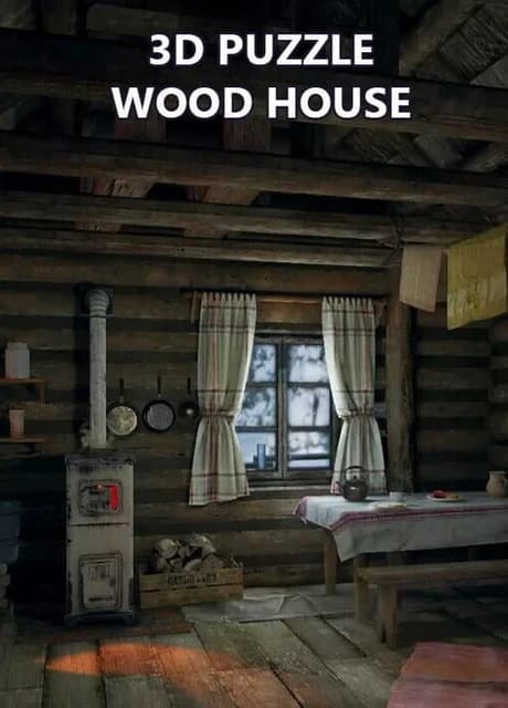 3D Puzzle: Wood House