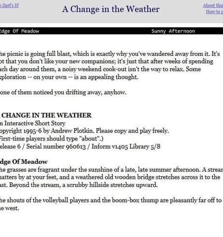 A Change in the Weather
