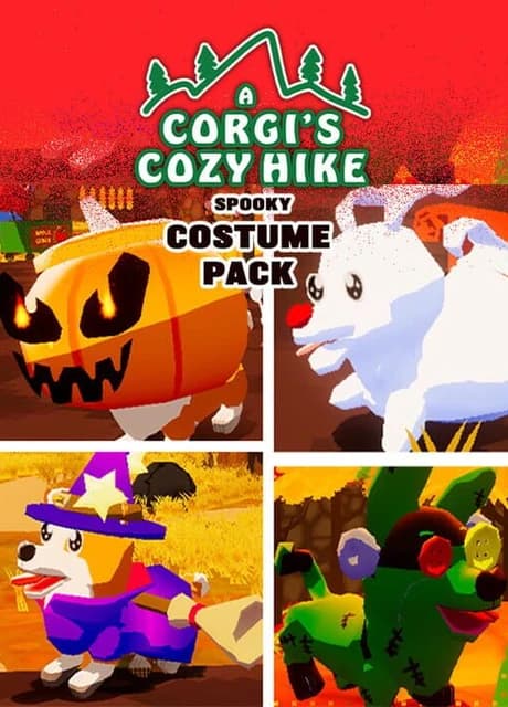 A Corgi's Cozy Hike: Spooky Costume Pack