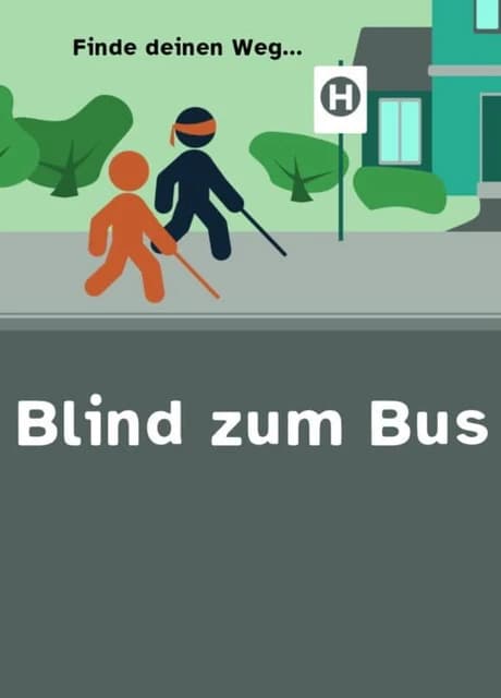 Blind zum Bus