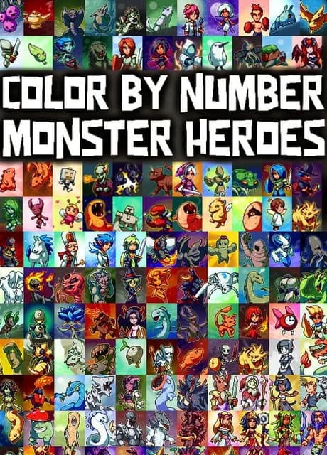 Color by Number: Monster Heroes