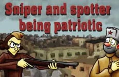Sniper and Spotter Being Patriotic