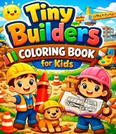 Tiny Builders Coloring Book for Kids