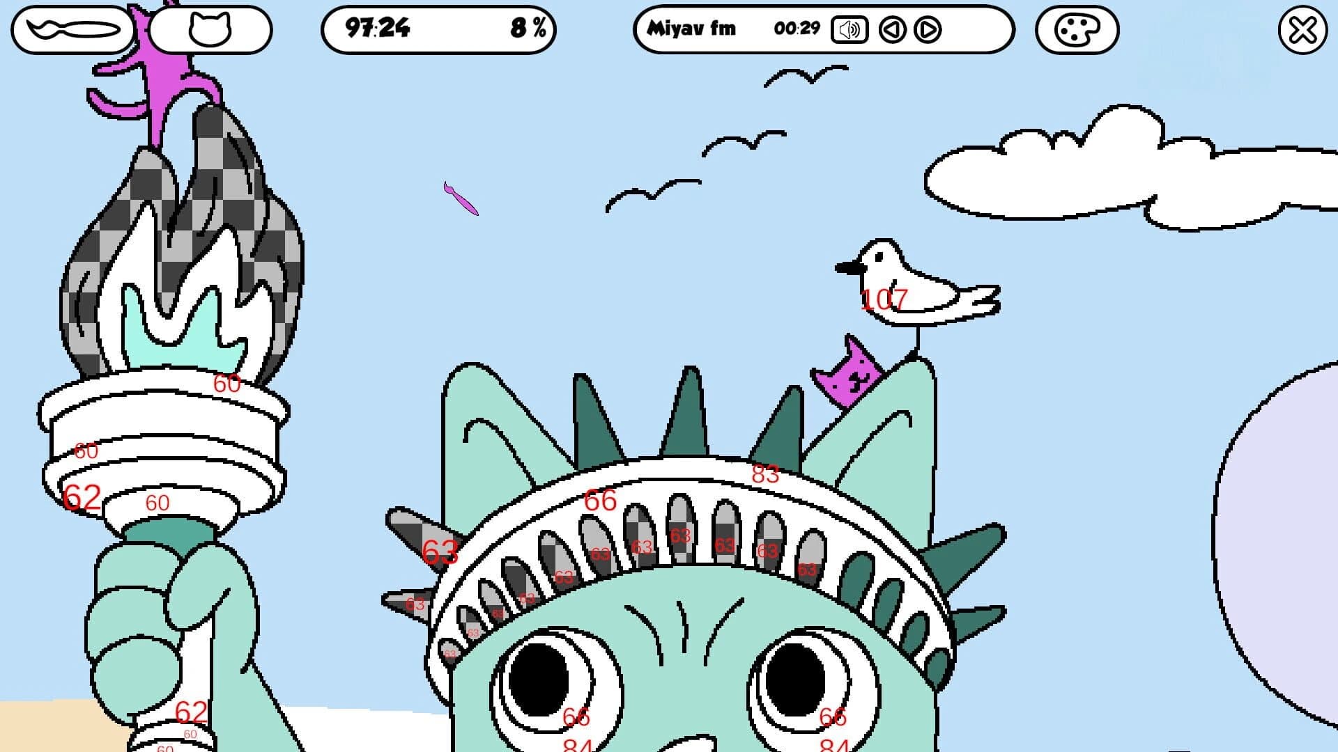 100 Cats Lost in Usa Find & Color screenshot 2