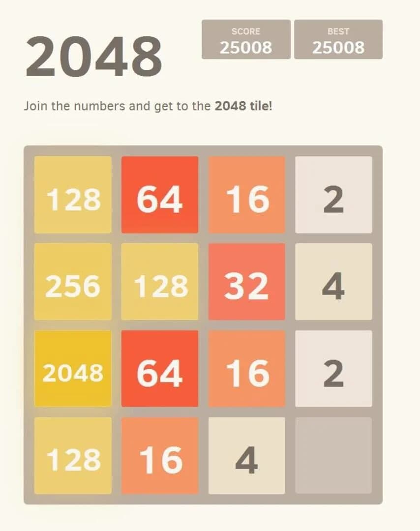 2048 screenshot 1