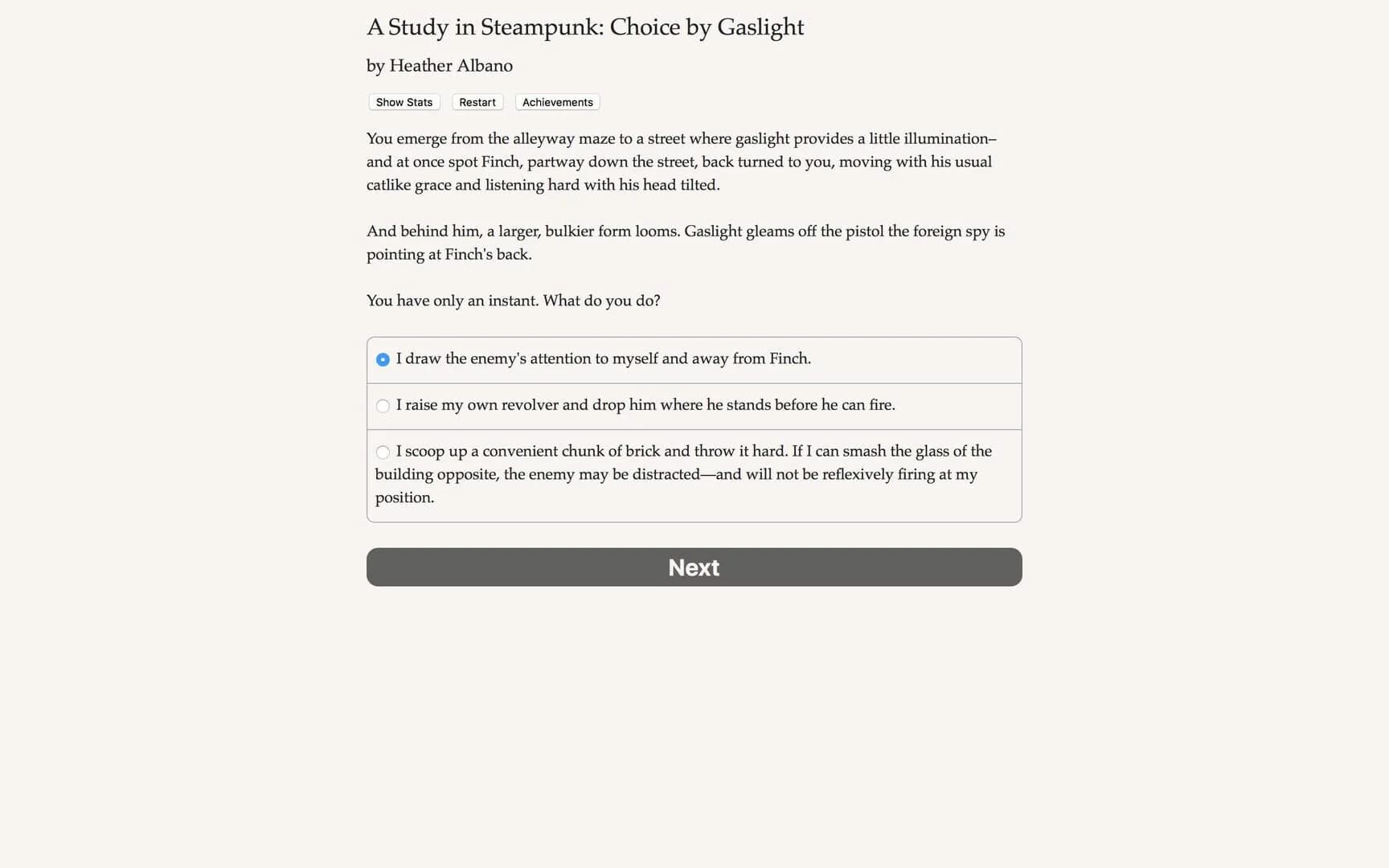 A Study in Steampunk: Choice by Gaslight screenshot 2
