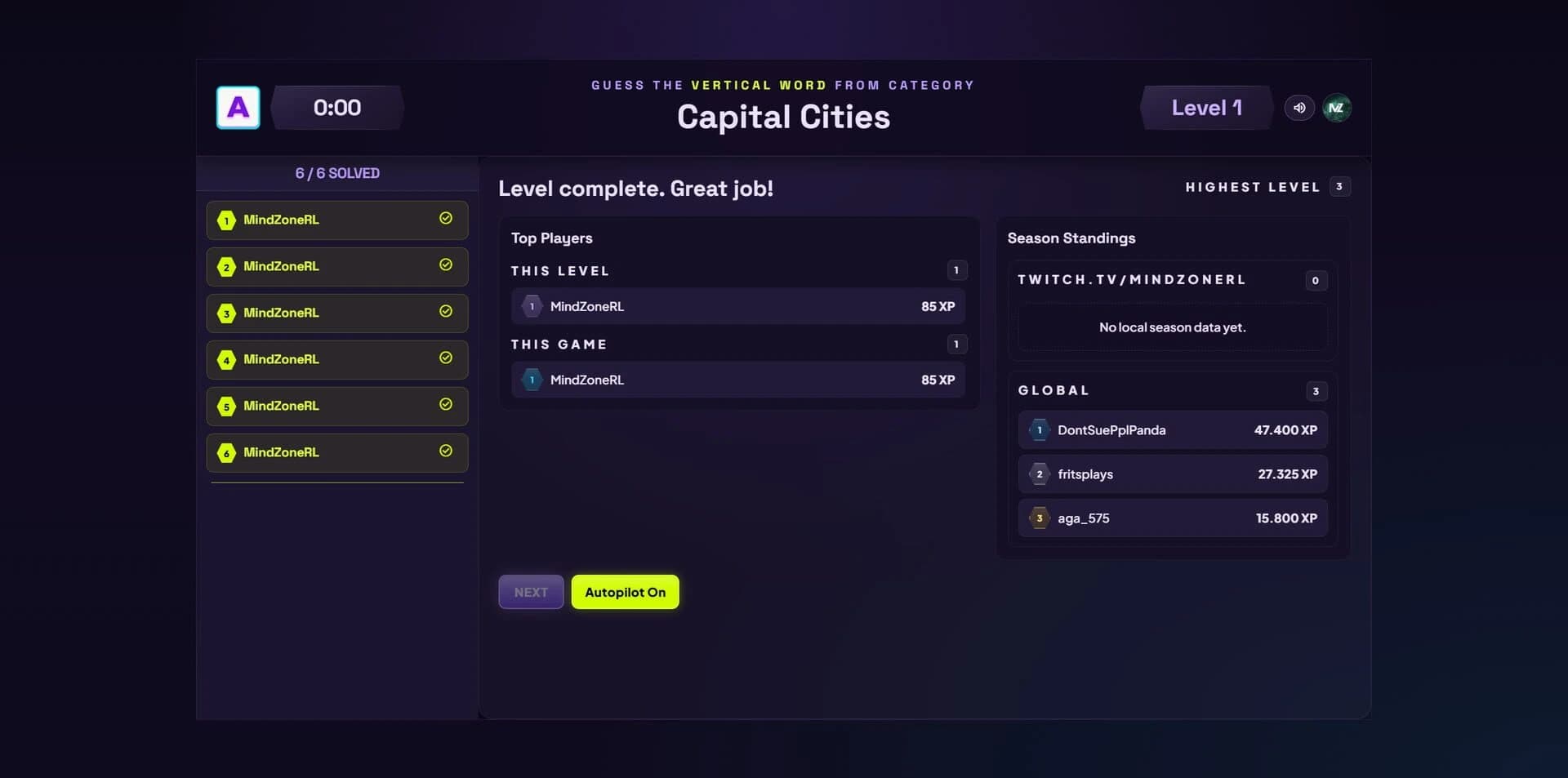 Acrostics on Stream screenshot 1