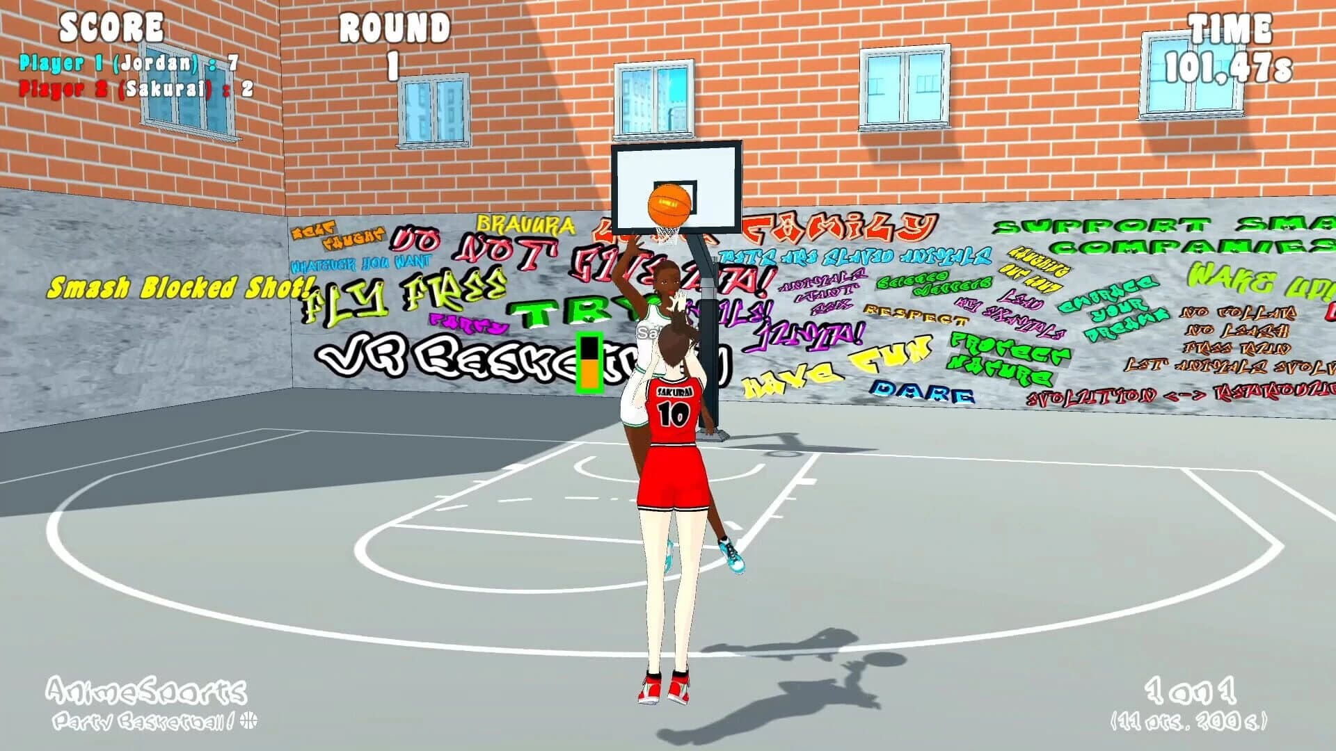Animesports: Party Basketball! screenshot 1