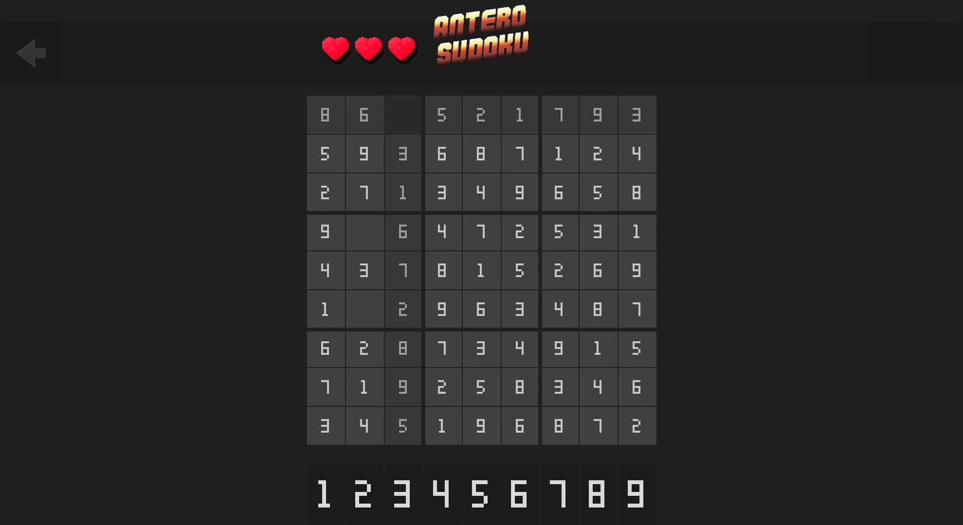 Antero Sudoku screenshot 1