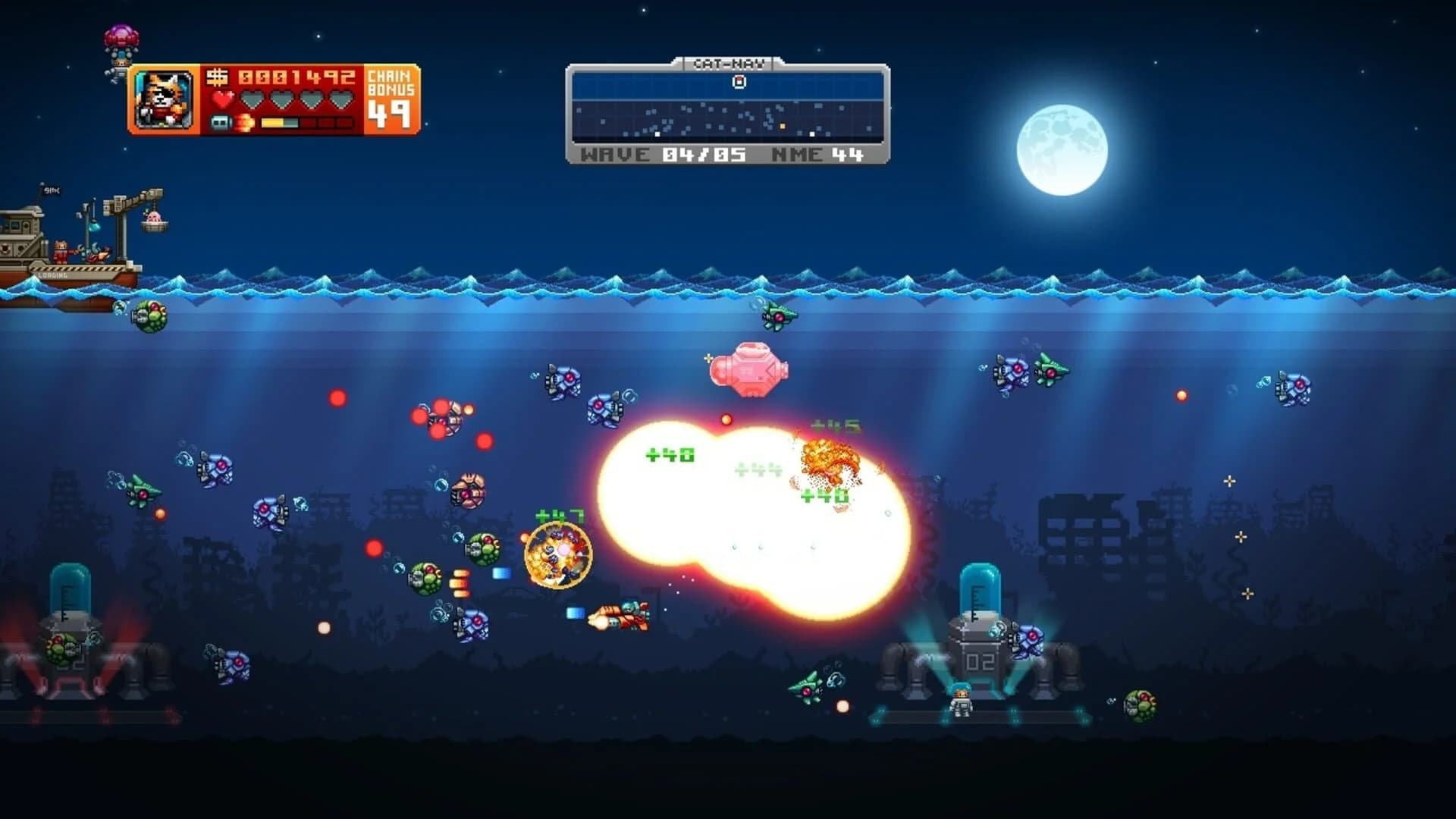 Aqua Kitty: Milk Mine Defender screenshot 1
