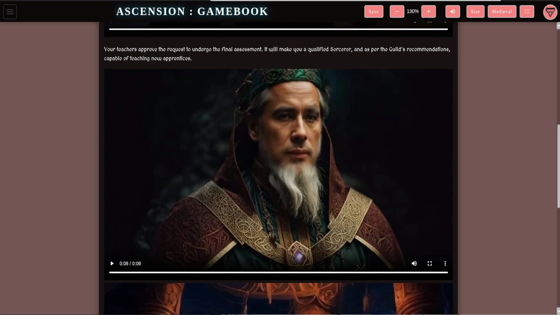 Ascension Gamebook screenshot 2
