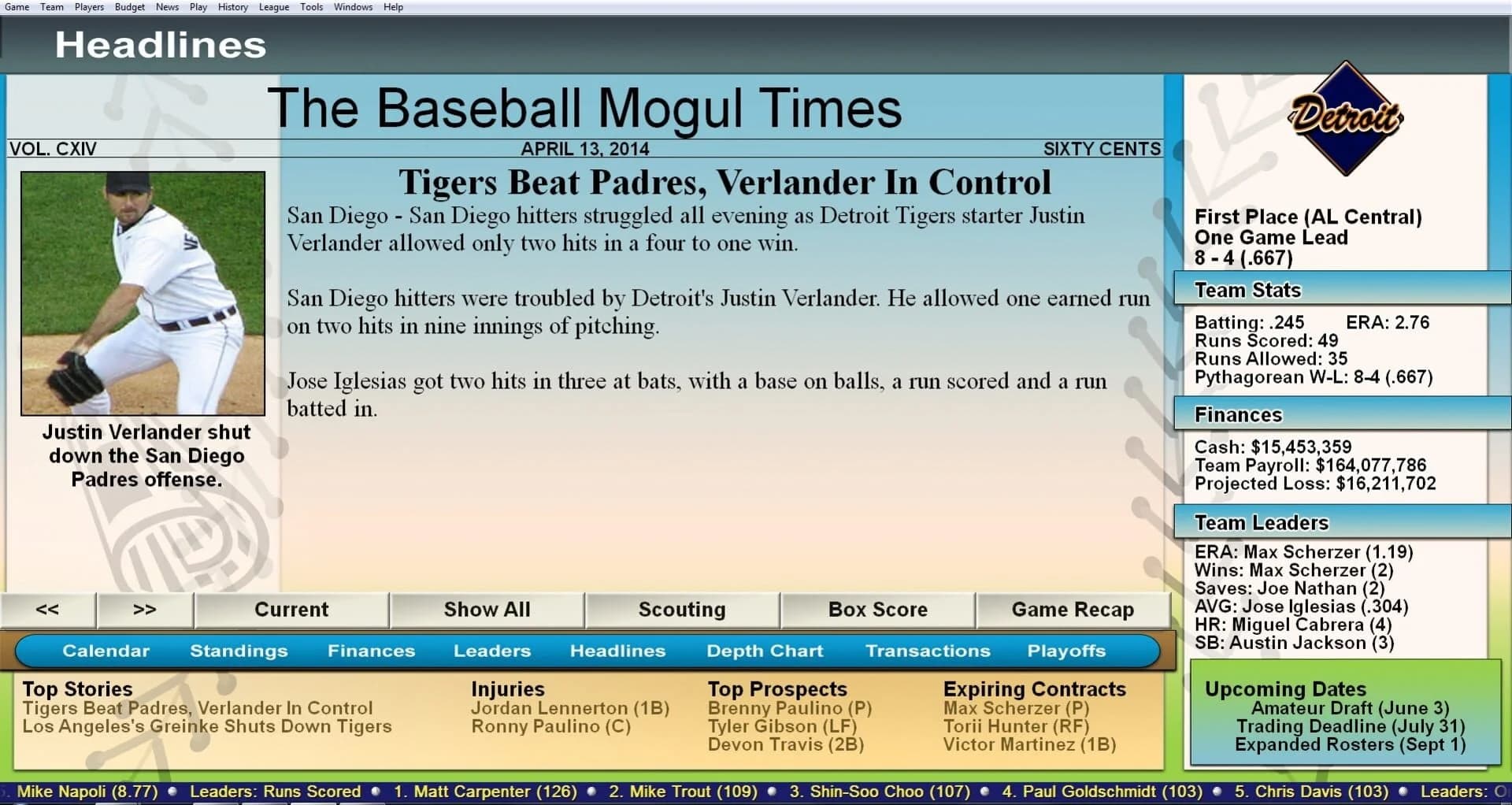 Baseball Mogul 2015 screenshot 4