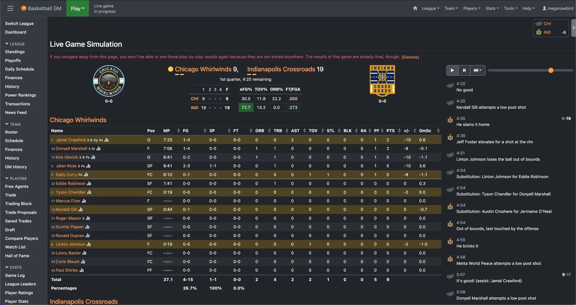 Basketball GM screenshot 3