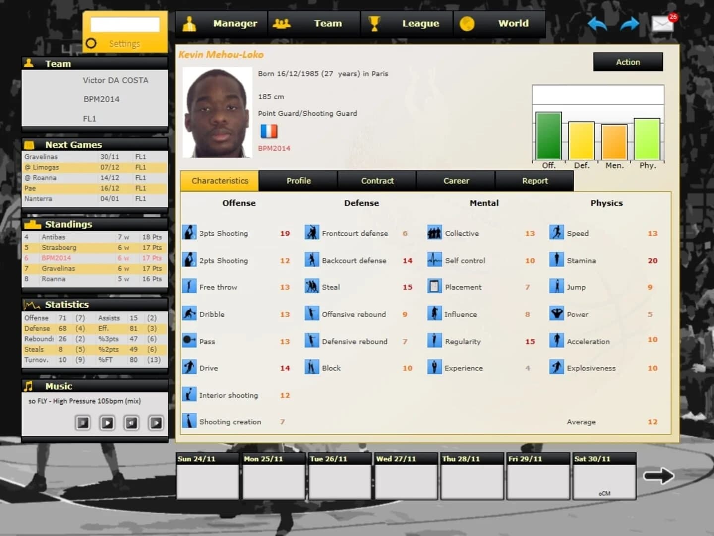 Basketball Pro Management 2014 screenshot 4