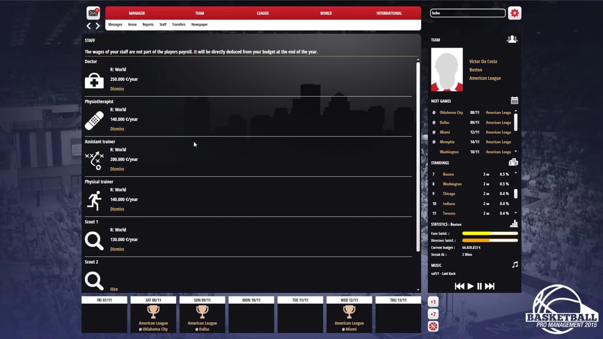 Basketball Pro Management 2015 screenshot 1