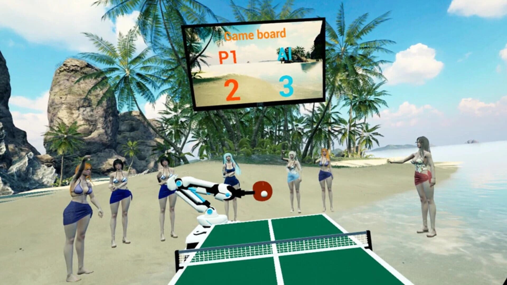 Beach Ping Pong Babes VR screenshot 1