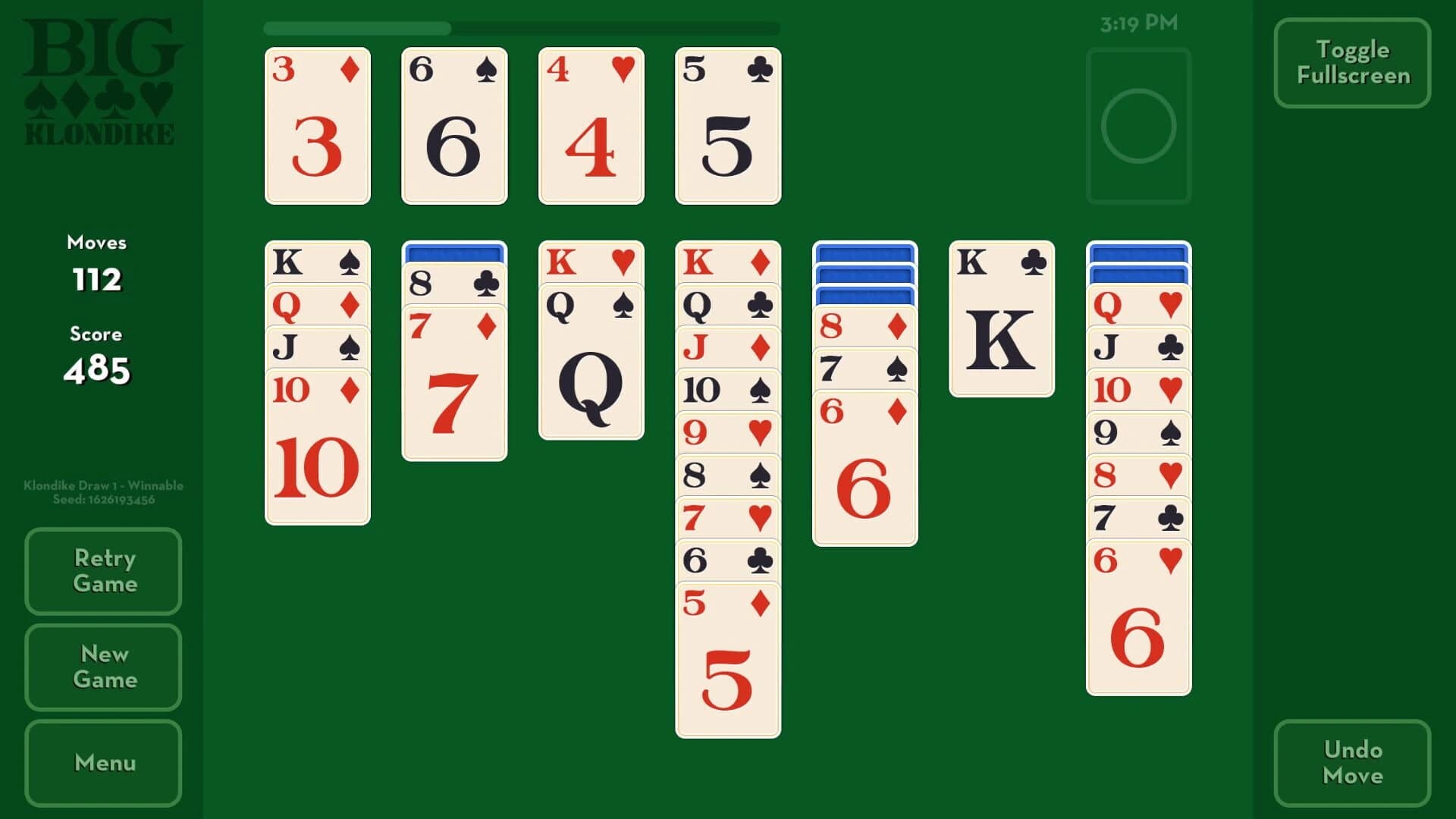 Big Klondike: Classic Solitaire screenshot 3