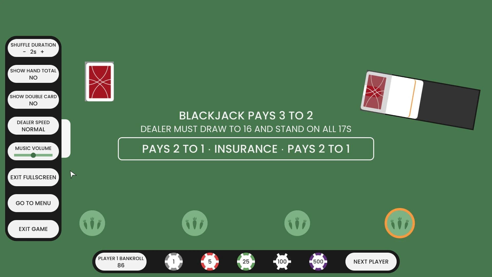 Blackjack at Carrot screenshot 2
