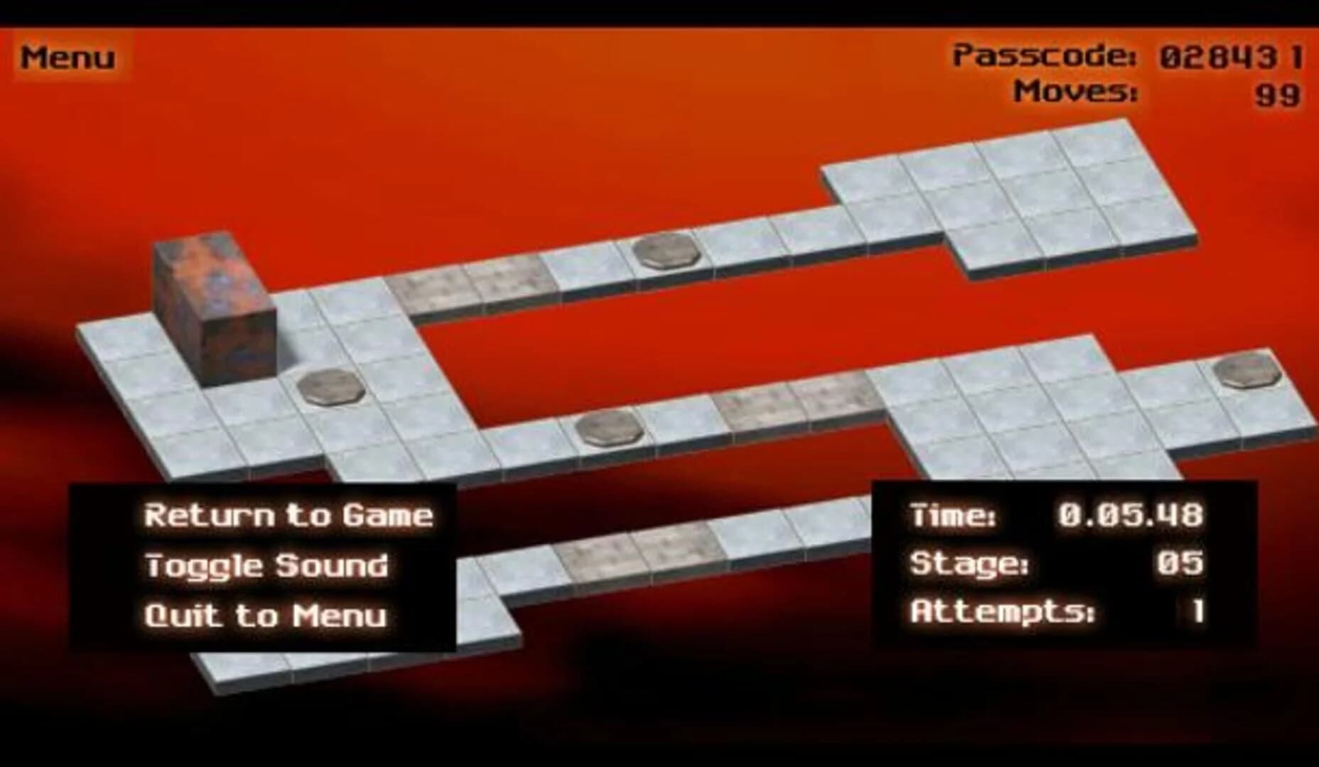 Bloxorz screenshot 1