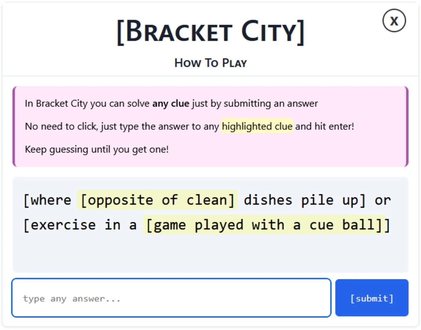 Bracket City screenshot 1