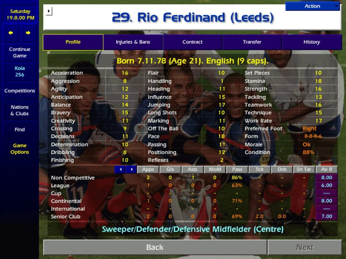 Championship Manager: Season 00/01 screenshot 2