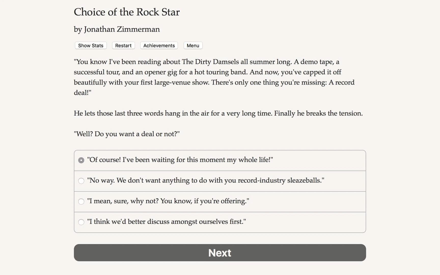 Choice of the Rock Star screenshot 1