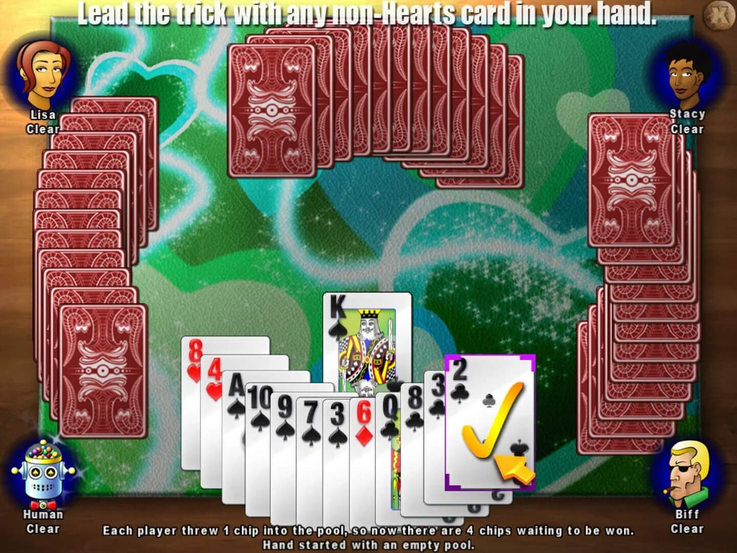 Classic Card Game Hearts screenshot 2