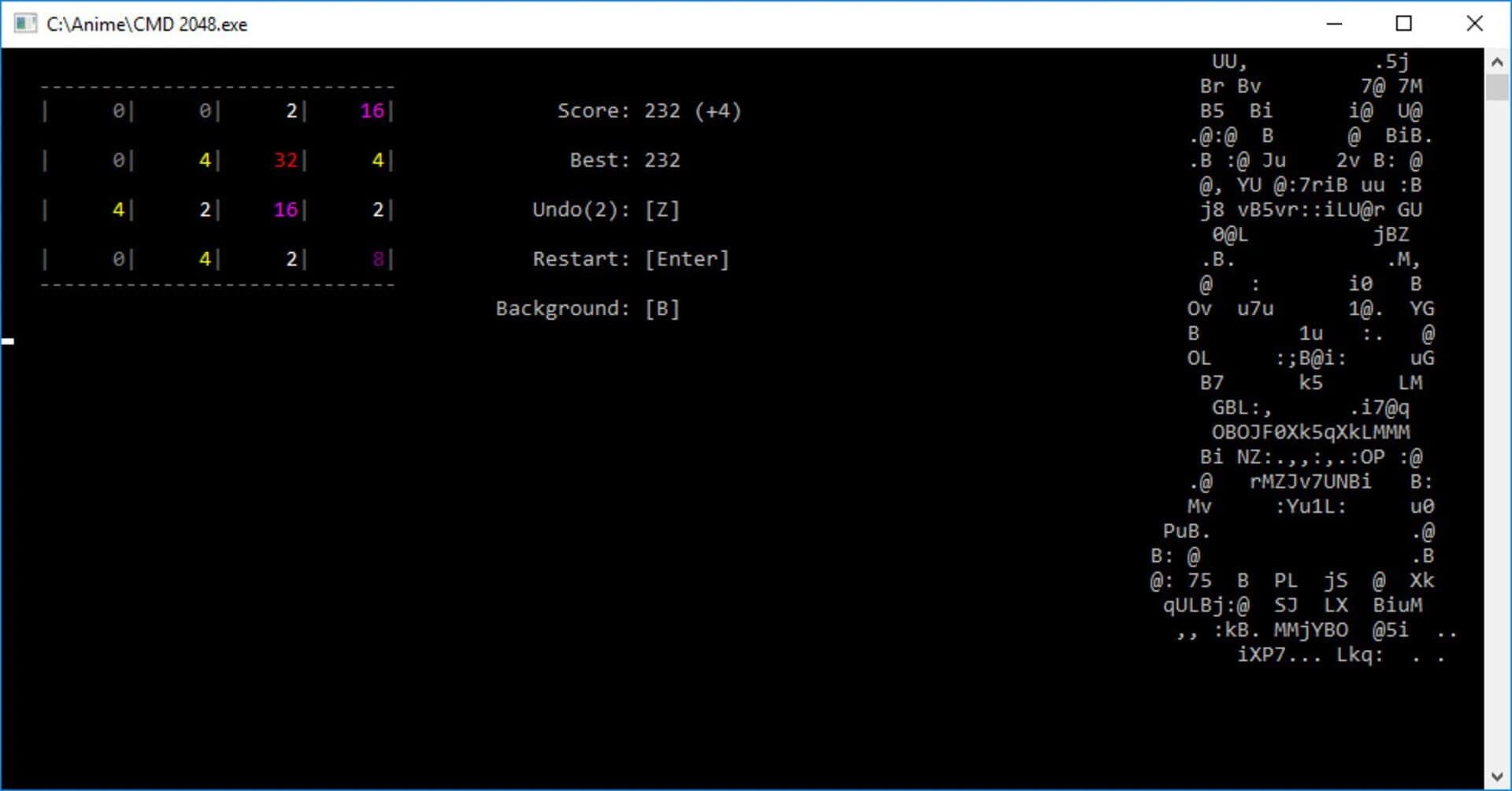 CMD 2048 screenshot 1