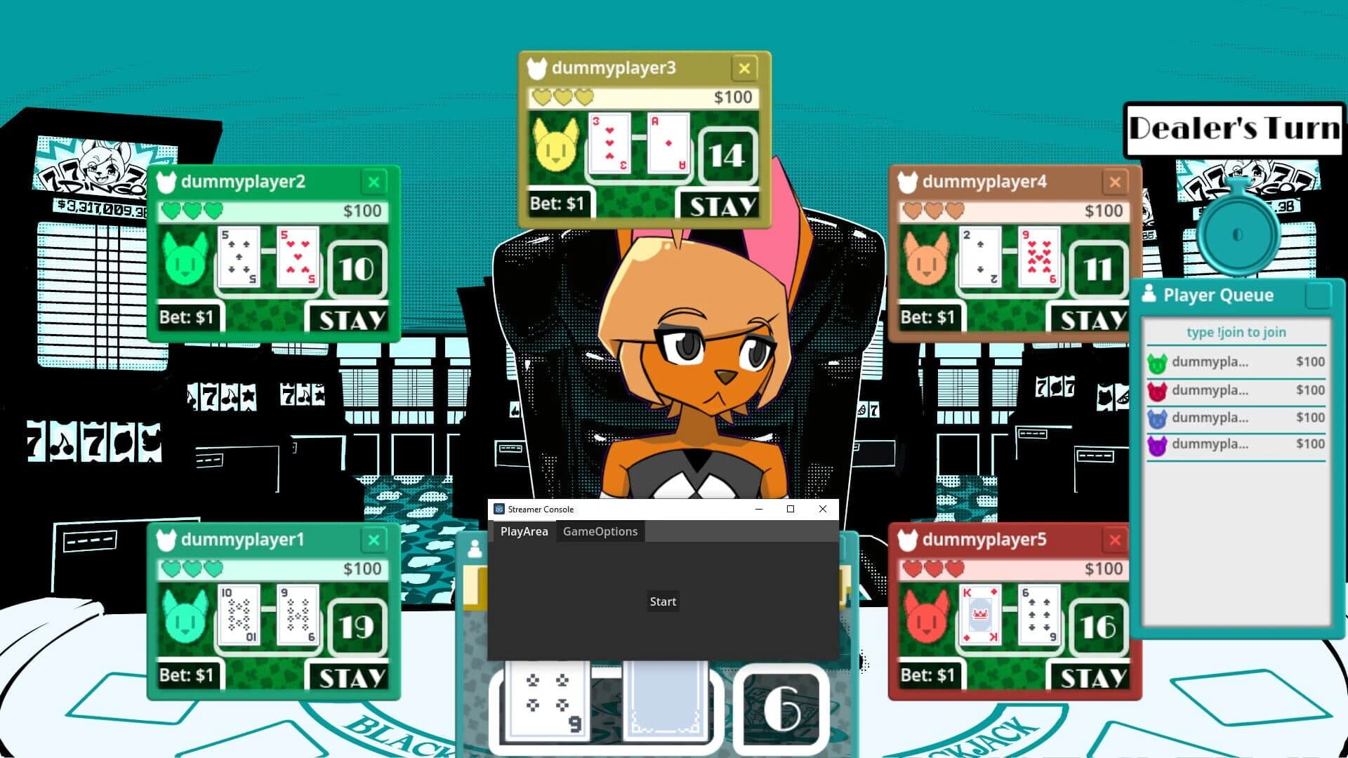 Cole Dingo's Vtuber Blackjack screenshot 4