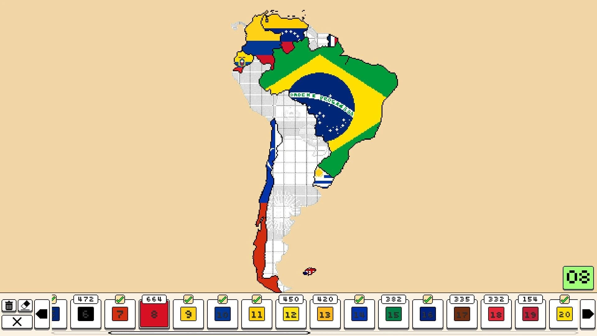 Coloring Pixels: Flag 2 Pack screenshot 5
