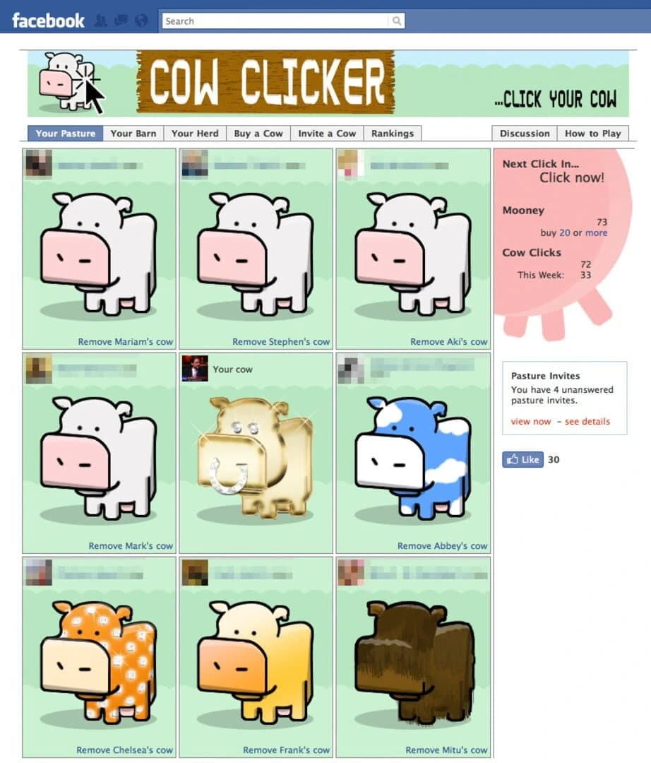 Cow Clicker screenshot 1