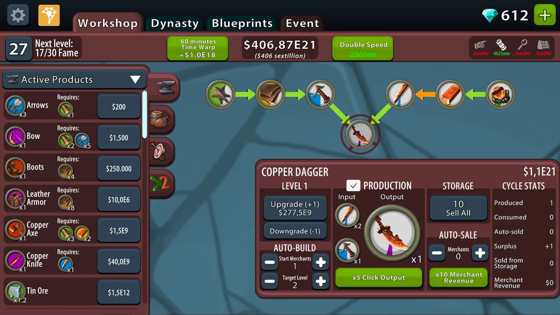 Crafting Idle Clicker screenshot 1