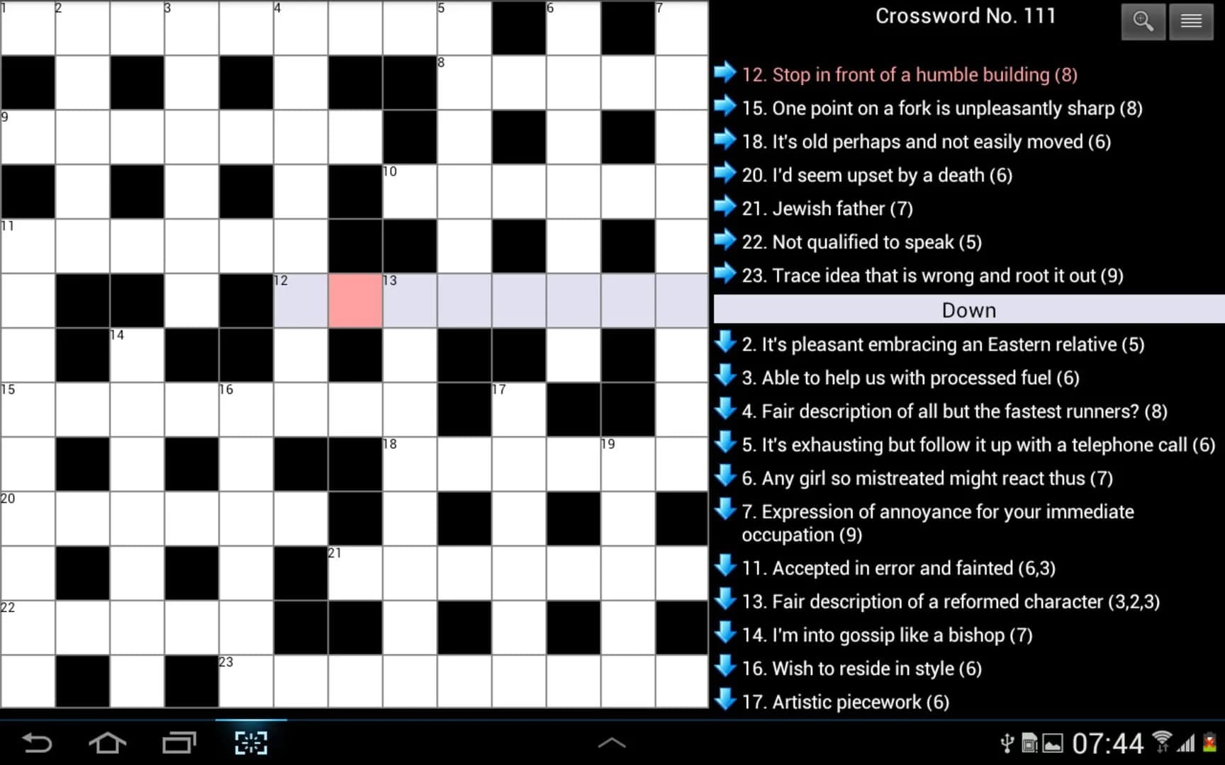 Cryptic Crosswords screenshot 3