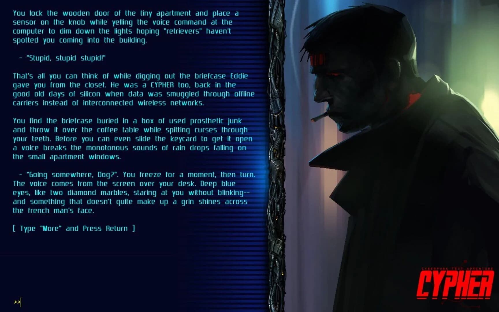 Cypher: Cyberpunk Text Adventure screenshot 2