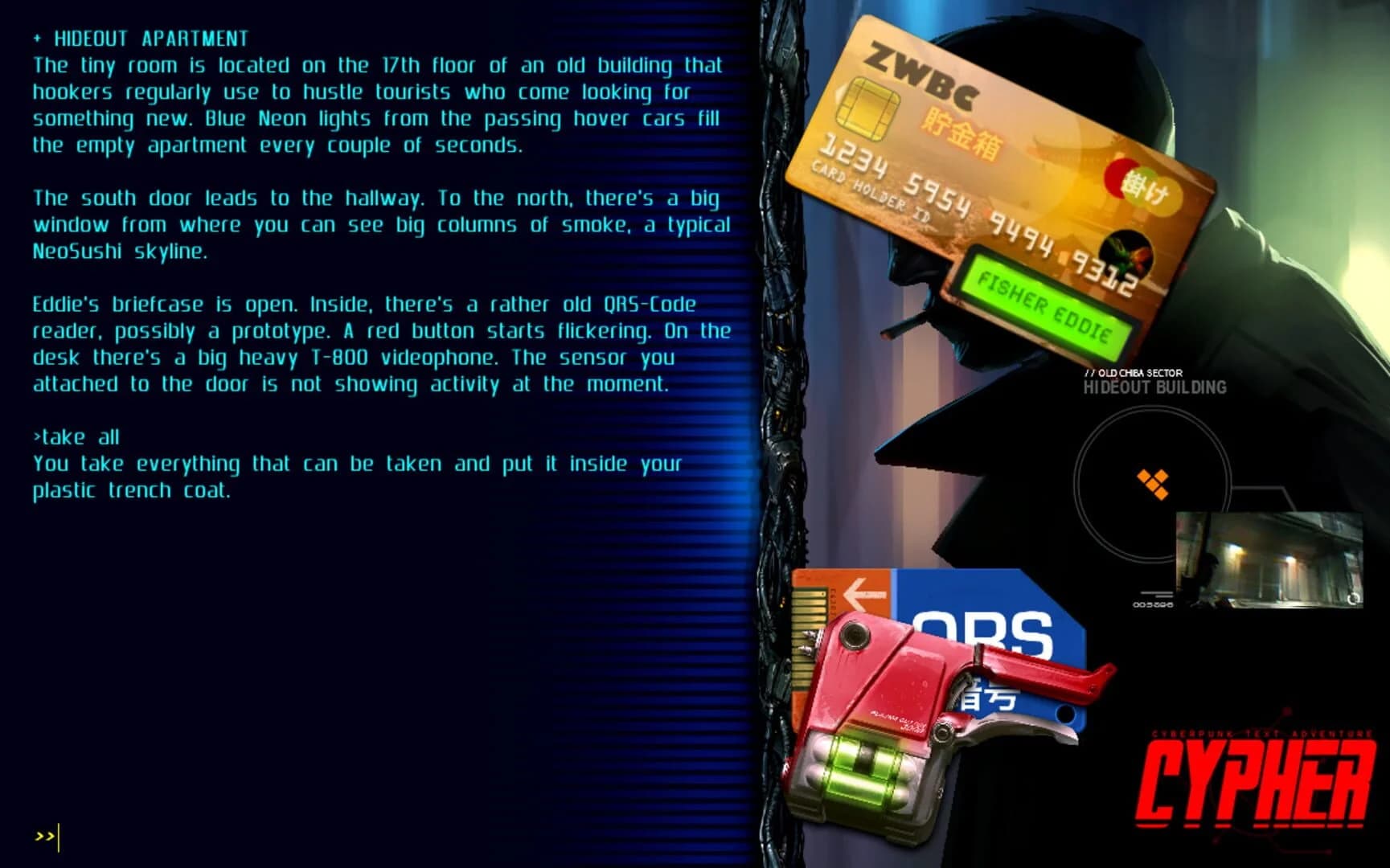 Cypher: Cyberpunk Text Adventure screenshot 3