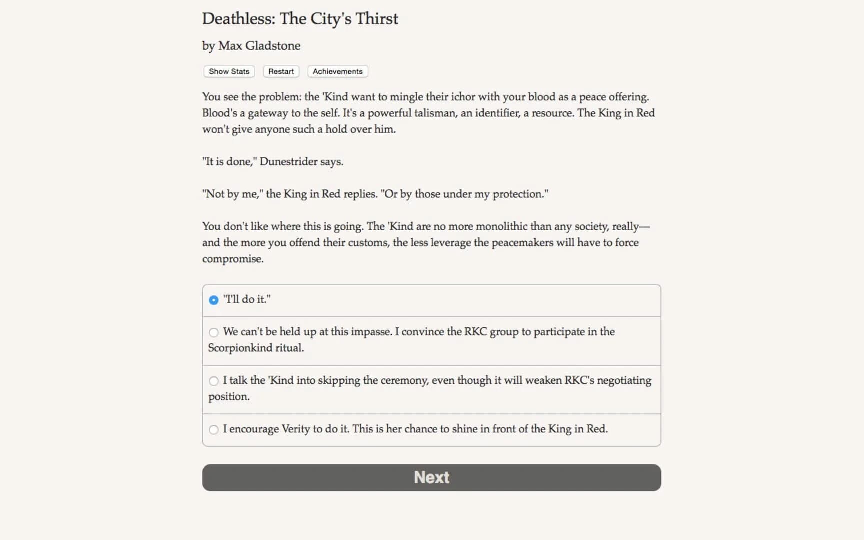 Deathless: The City's Thirst screenshot 2