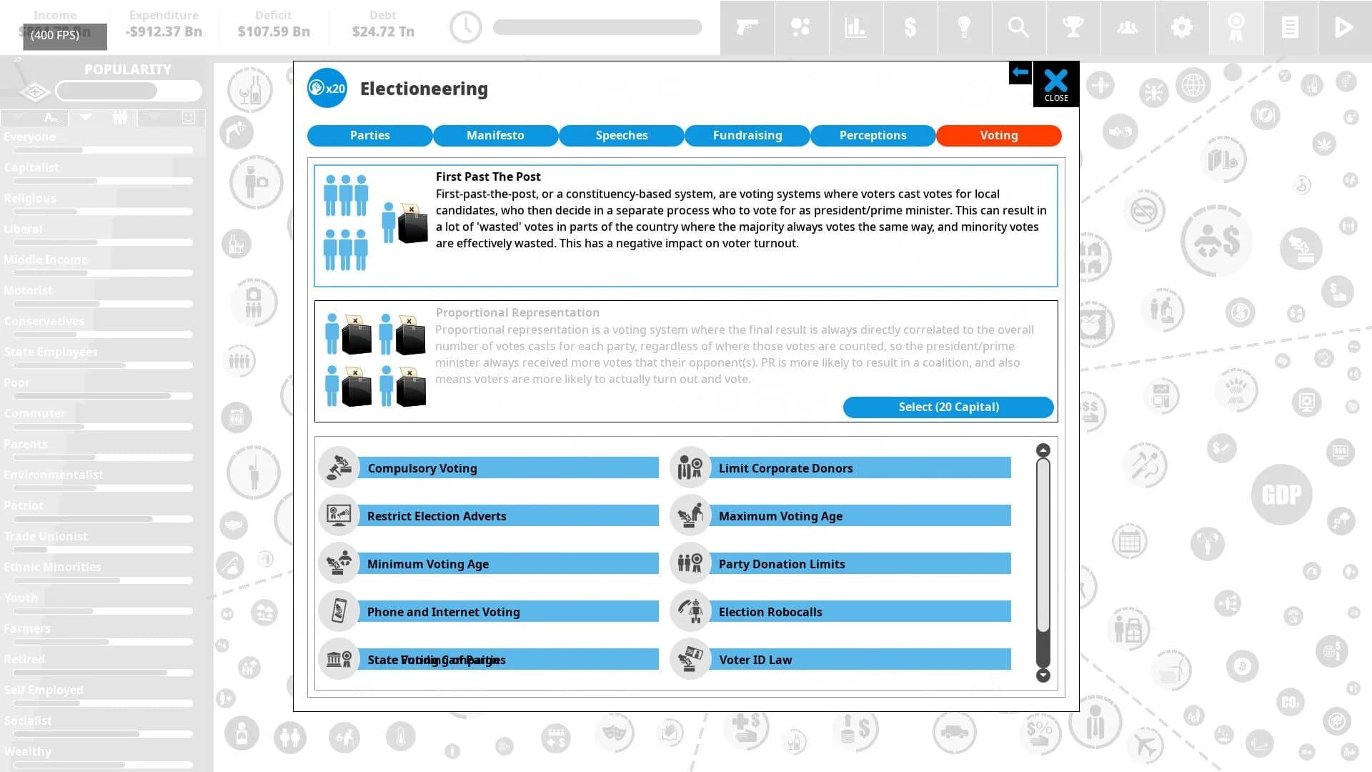 Democracy 4: Voting Systems screenshot 3