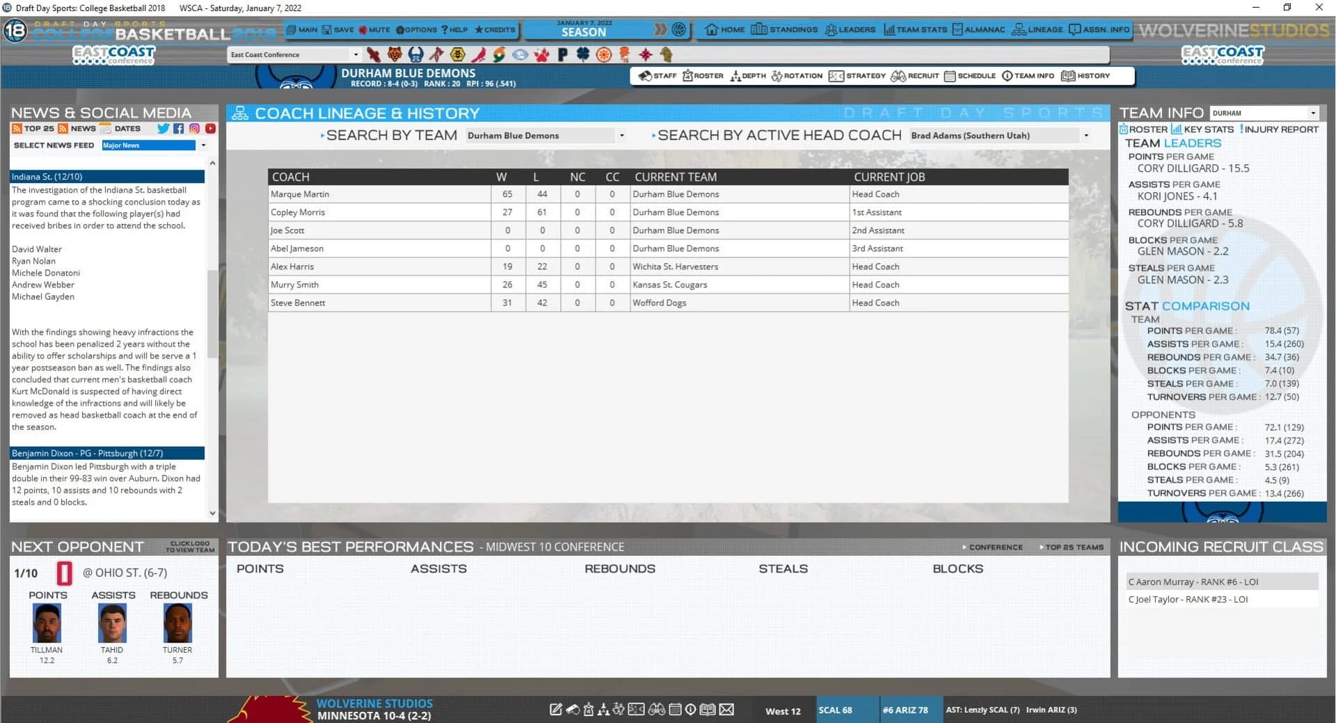 Draft Day Sports: College Basketball 2018 screenshot 3