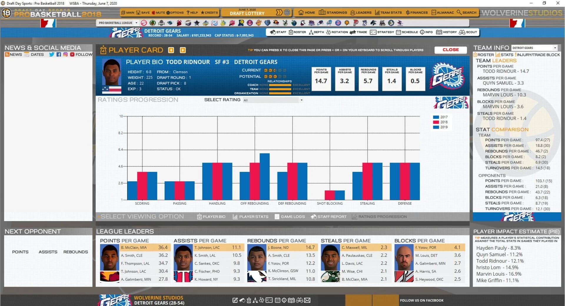 Draft Day Sports: Pro Basketball 2018 screenshot 1