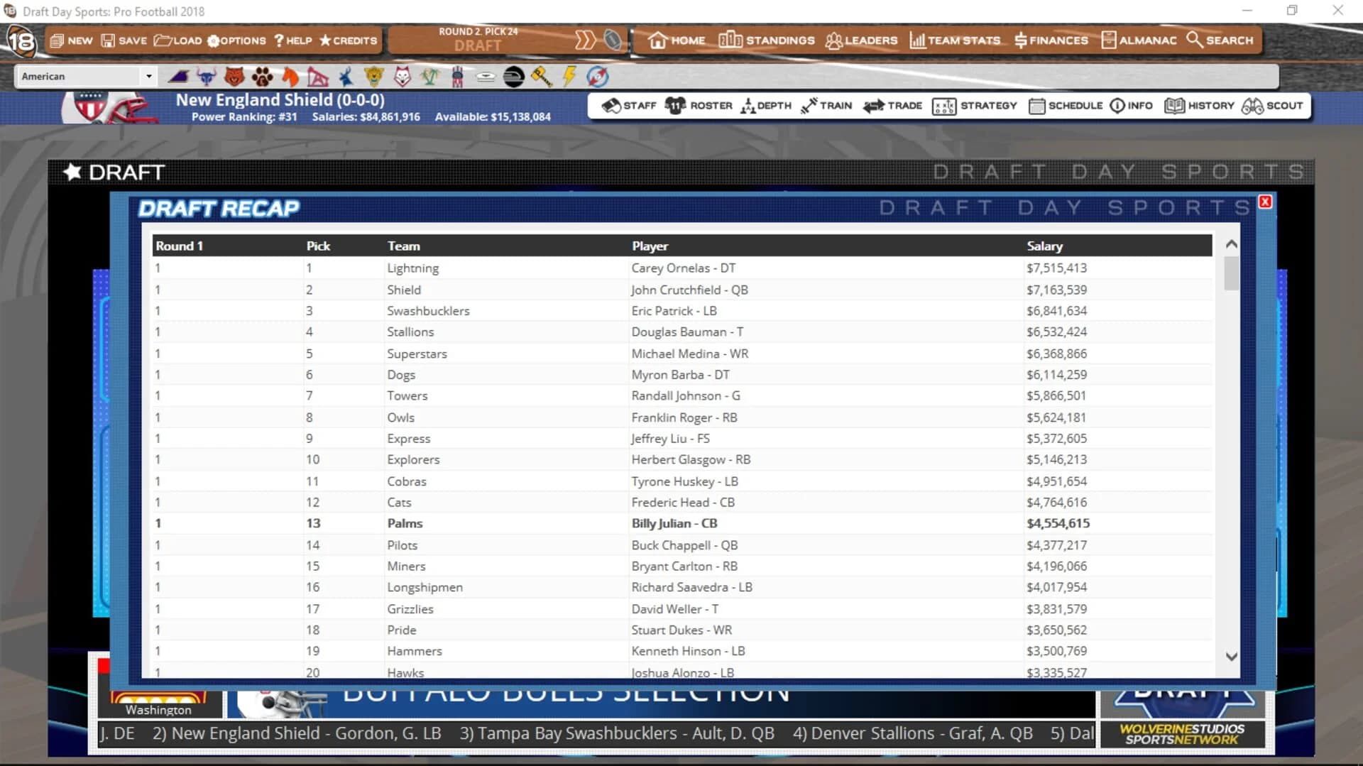 Draft Day Sports: Pro Football 2018 screenshot 5