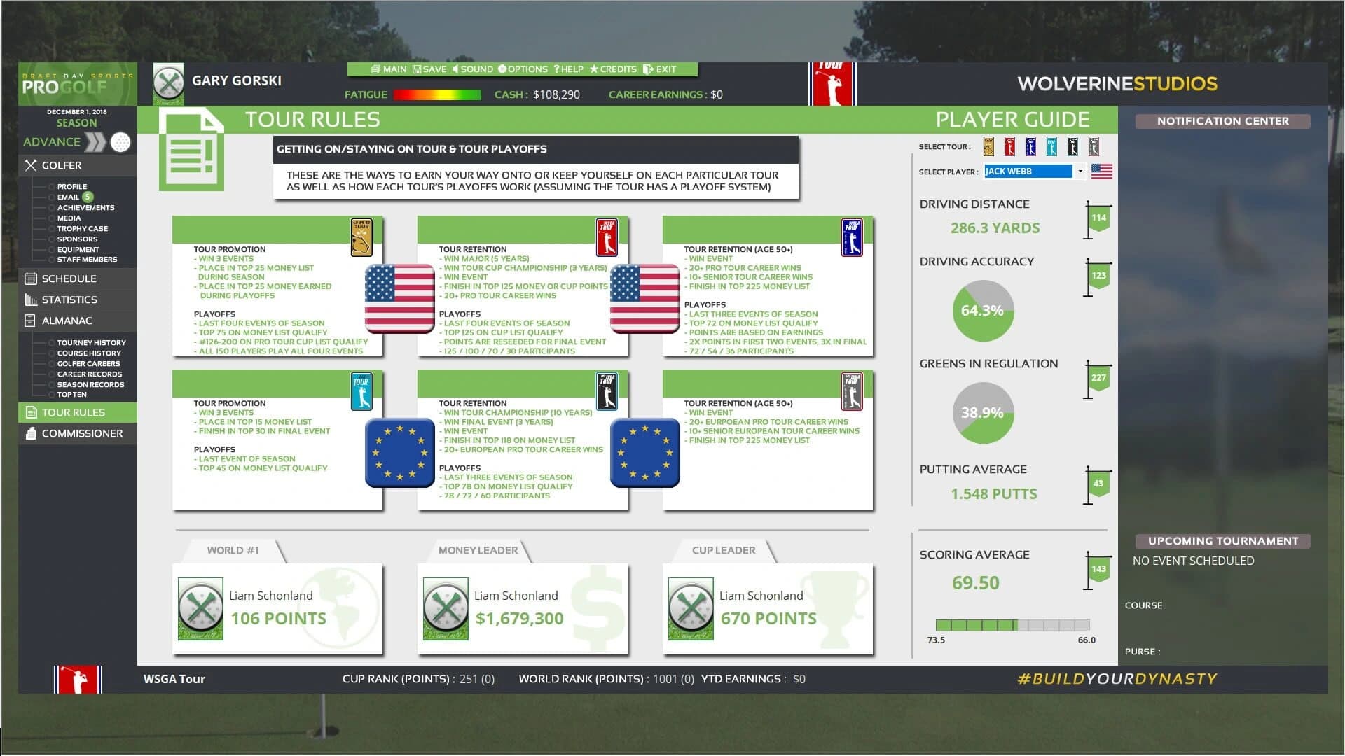 Draft Day Sports: Pro Golf screenshot 4