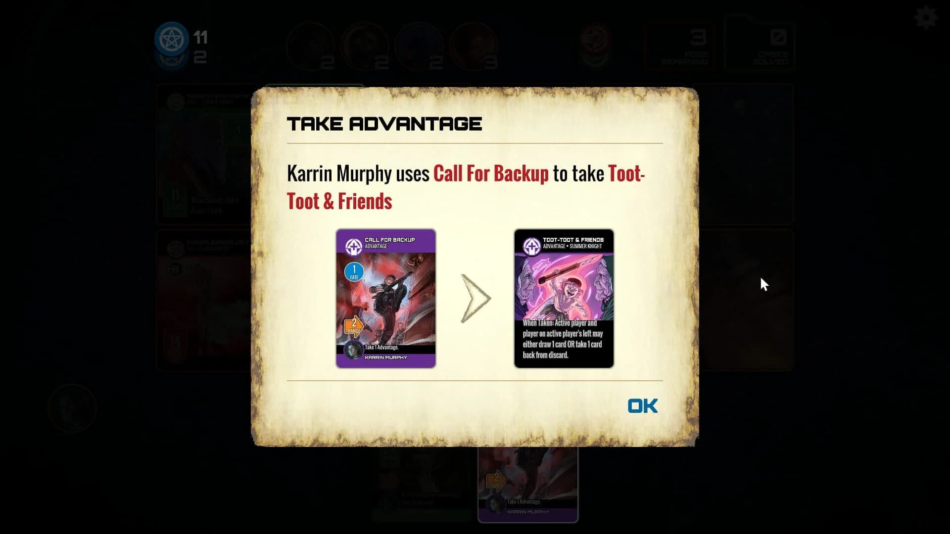 Dresden Files Cooperative Card Game screenshot 2