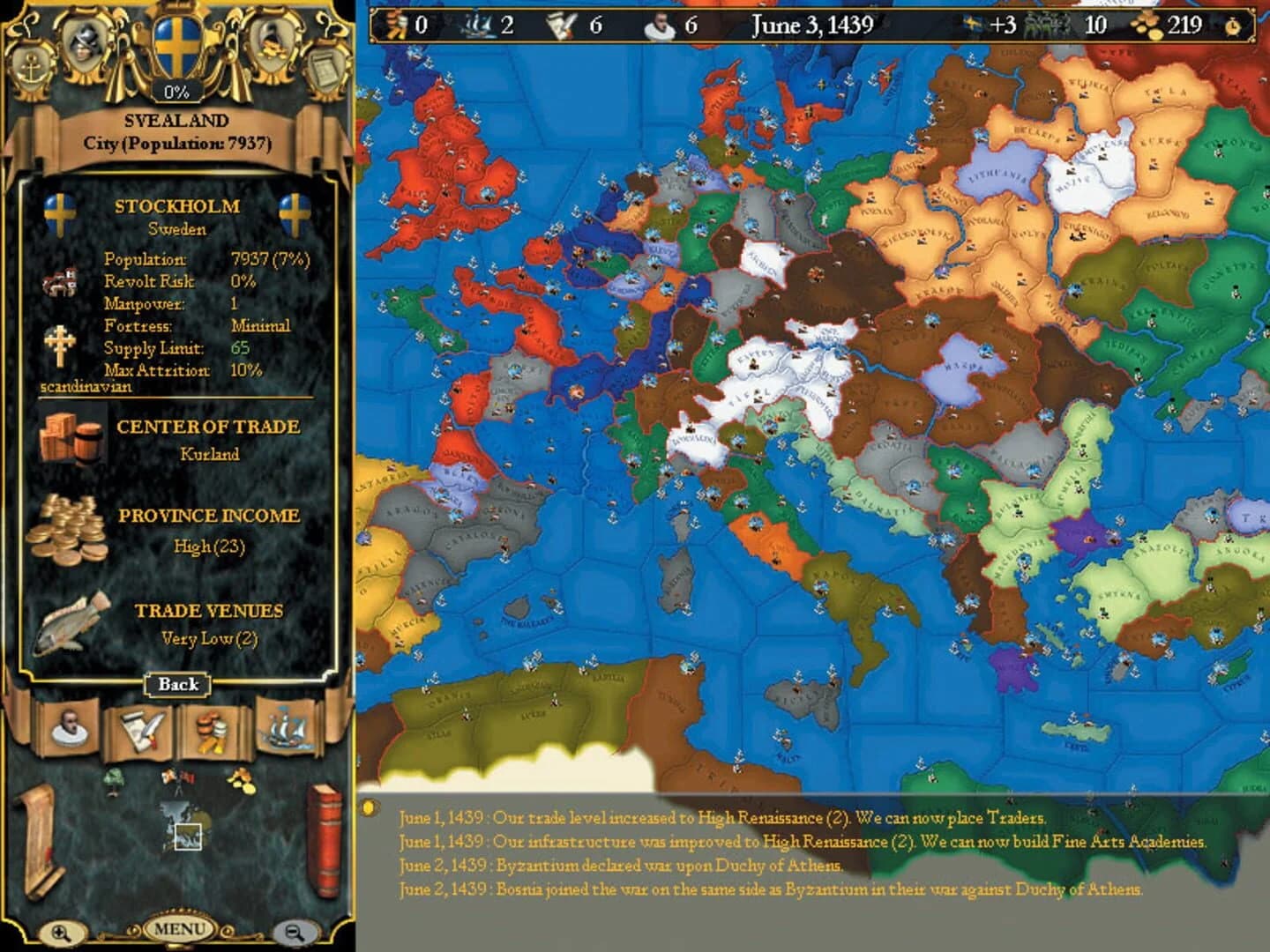 Europa Universalis II screenshot 4