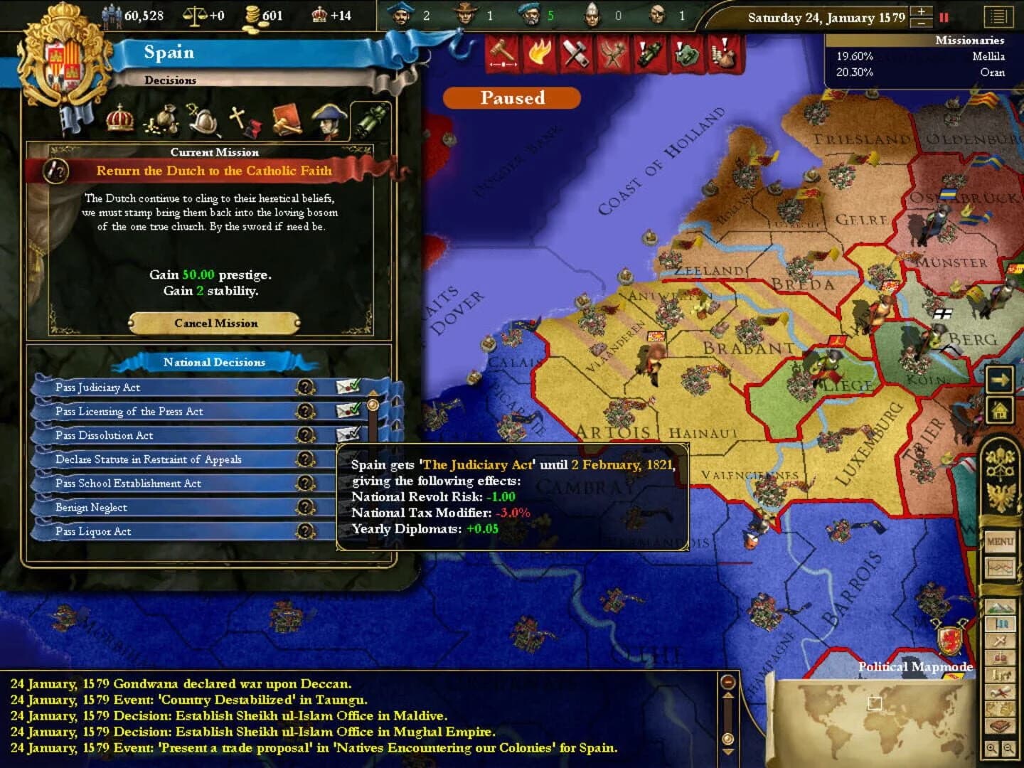 Europa Universalis III: In Nomine screenshot 4
