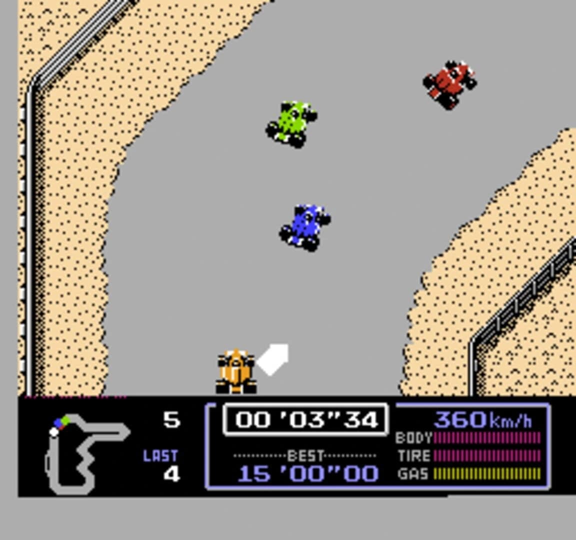 Famicom Grand Prix: F-1 Race screenshot 2