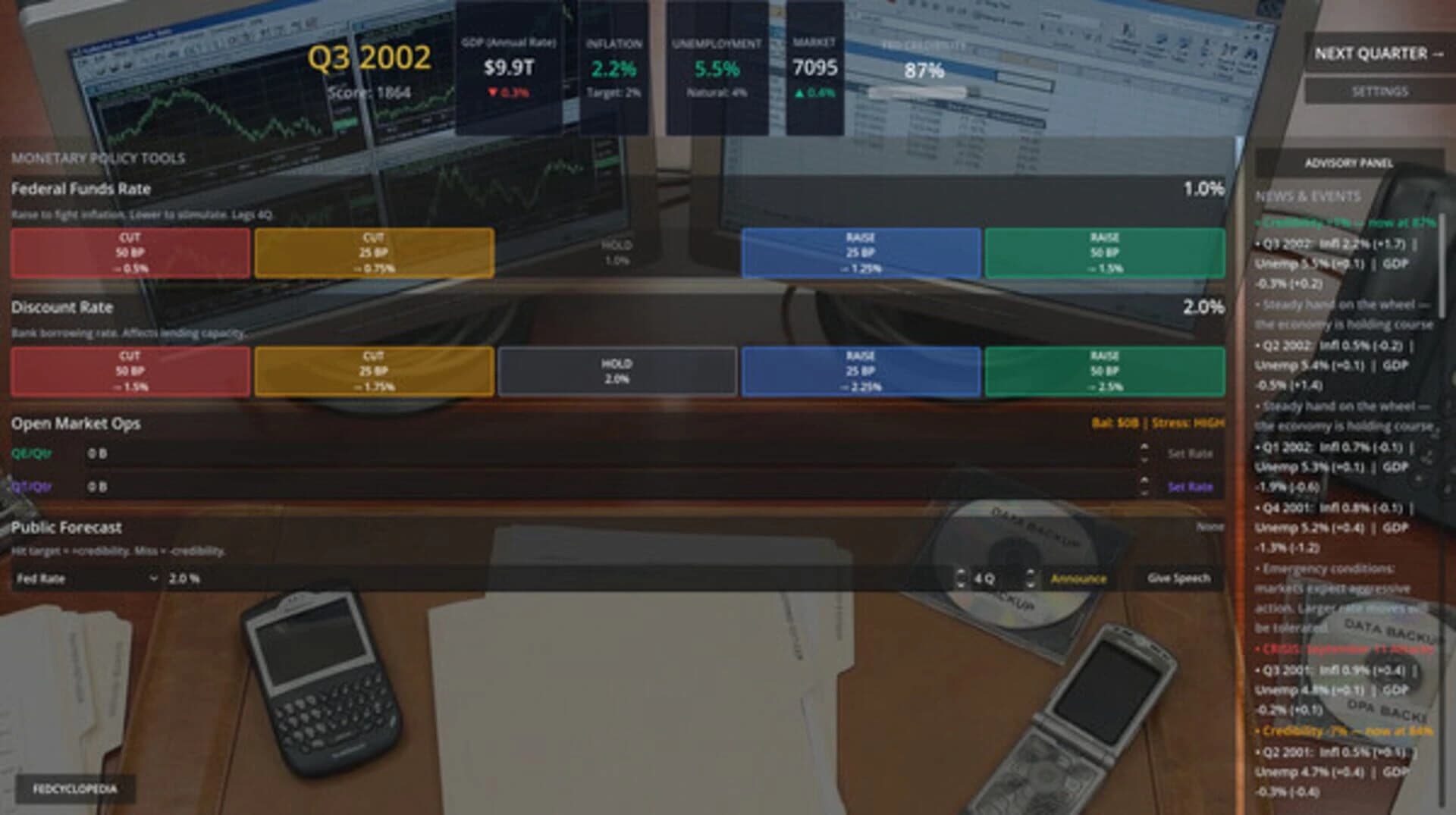 Federal Reserve Simulator screenshot 2