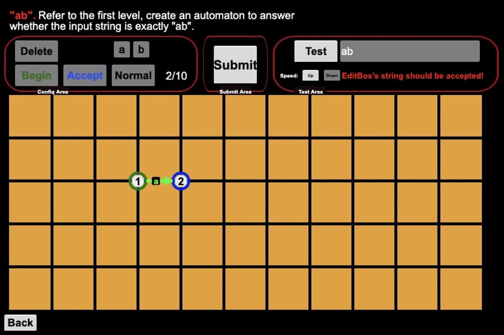 Finite State Automaton Challenges screenshot 1