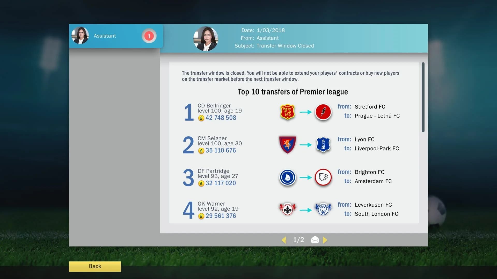Football, Tactics & Glory screenshot 4