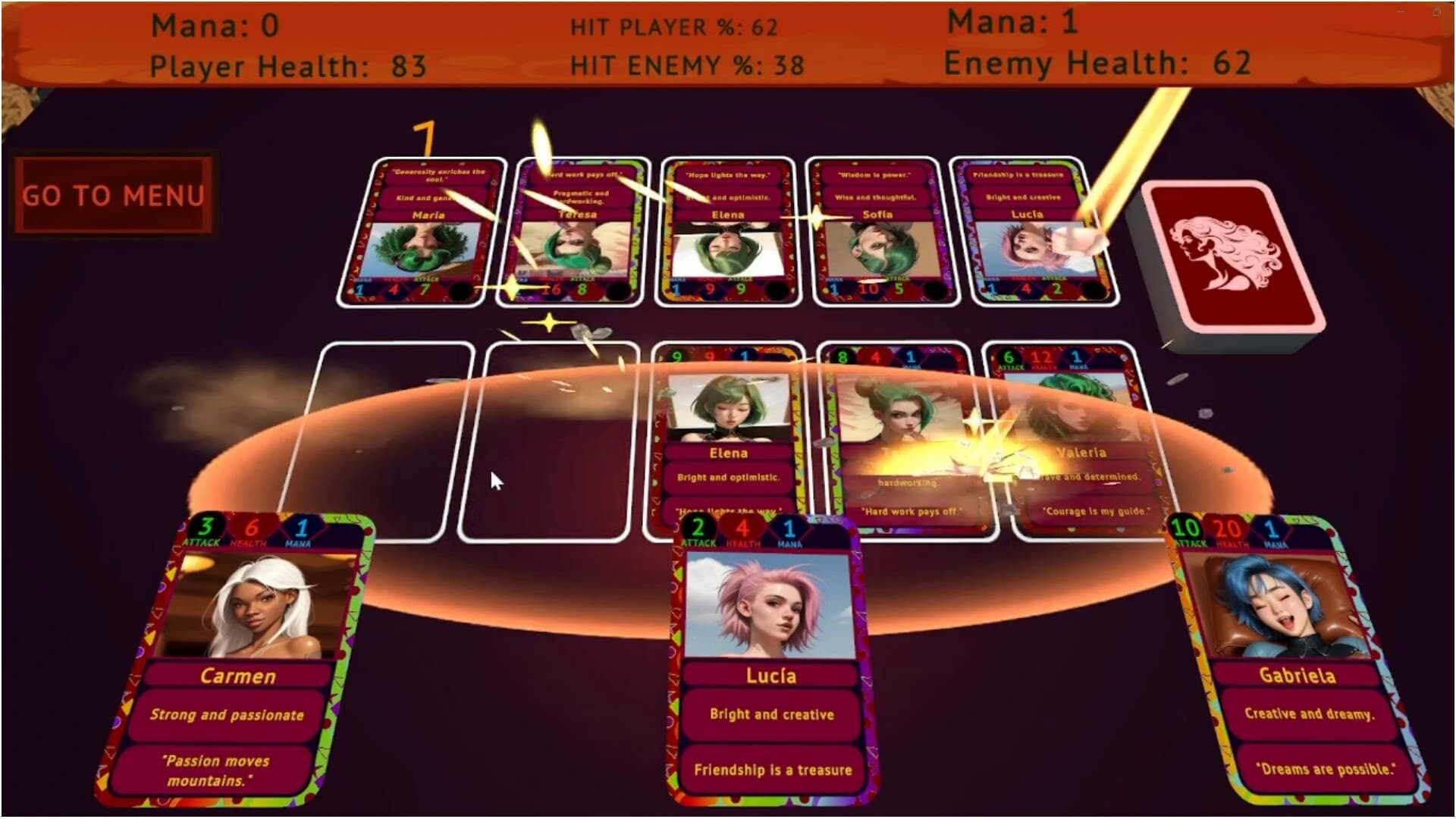 Girl Card Battle screenshot 2