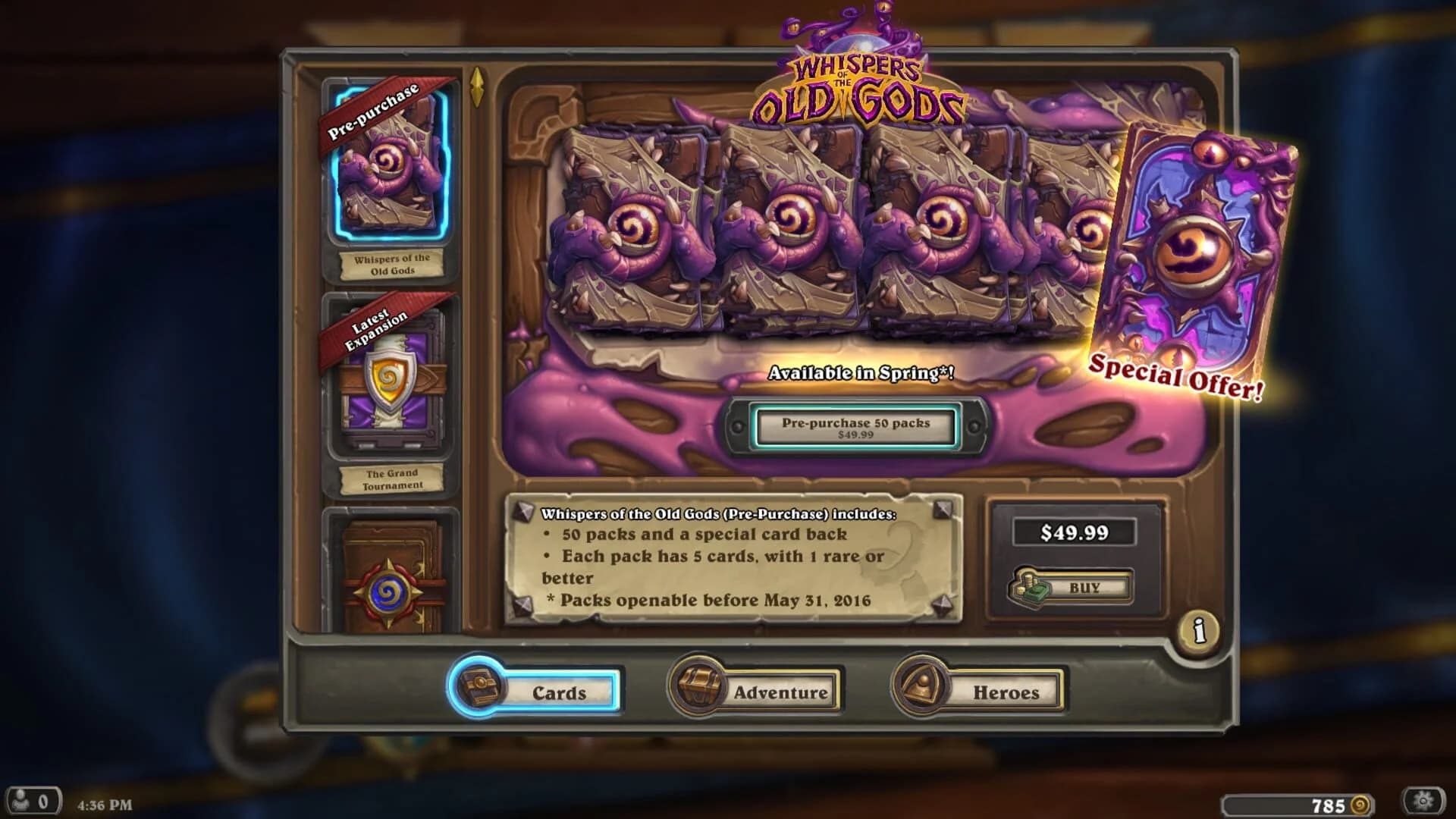 Hearthstone: Whispers of Old Gods screenshot 5